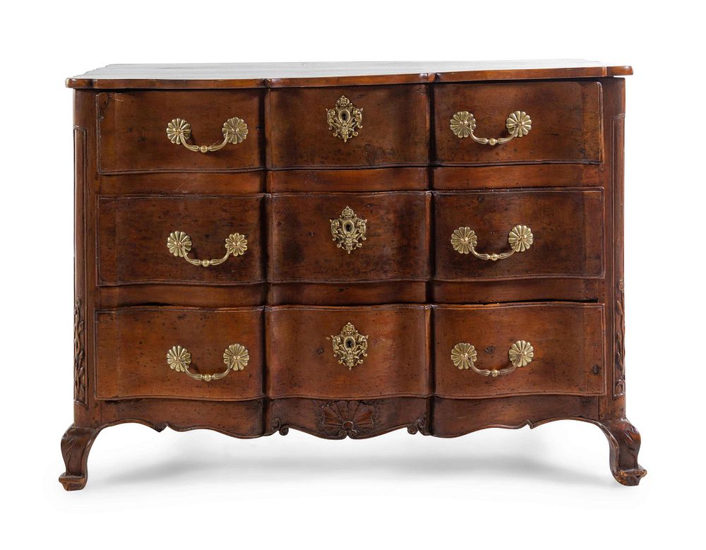 Appraisal: A Louis XV Provincial Walnut Commode A Louis XV Provincial