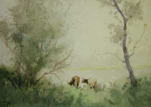 Appraisal: William Tatton Winter - - Cattle by a Stream watercolour