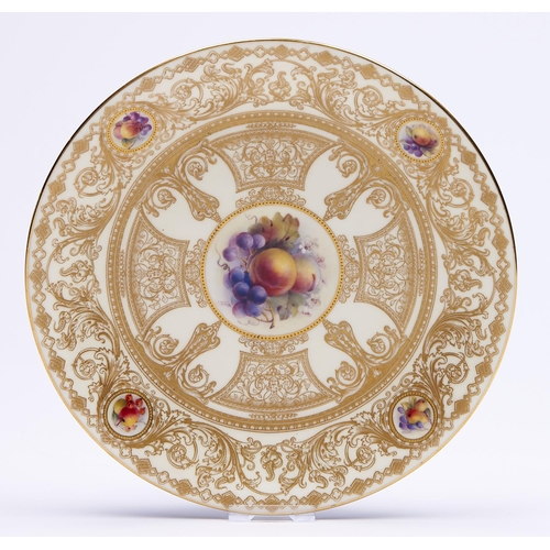 Appraisal: A Royal Worcester cabinet plate c painted by H Martin