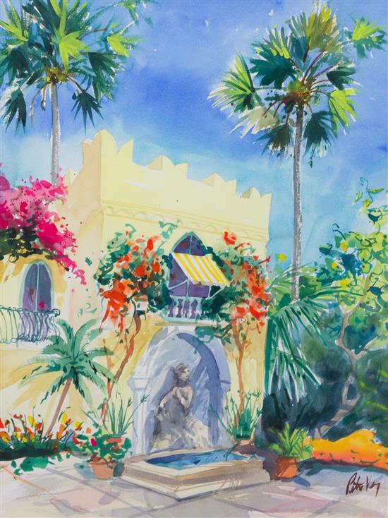 Appraisal: Sale Lot Peter Vey American b Front Door watercolor signed