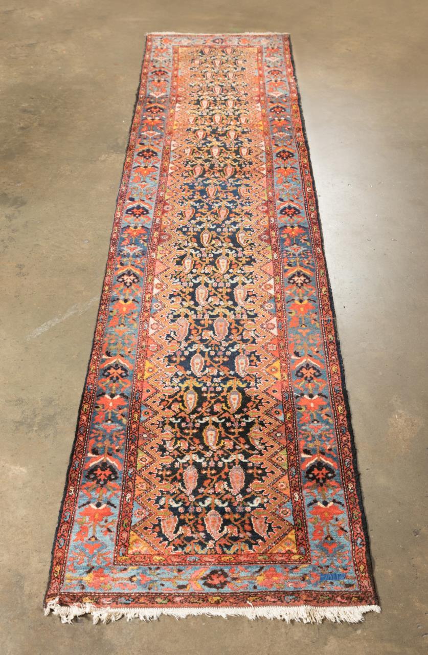 Appraisal: HAND KNOTTED WESTERN PERSIAN RUNNER X Hand knotted wool Western