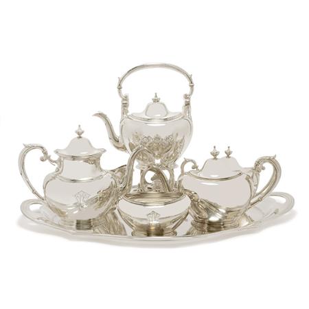 Appraisal: American Sterling Silver Six-Piece Tea Service Together with a Reed