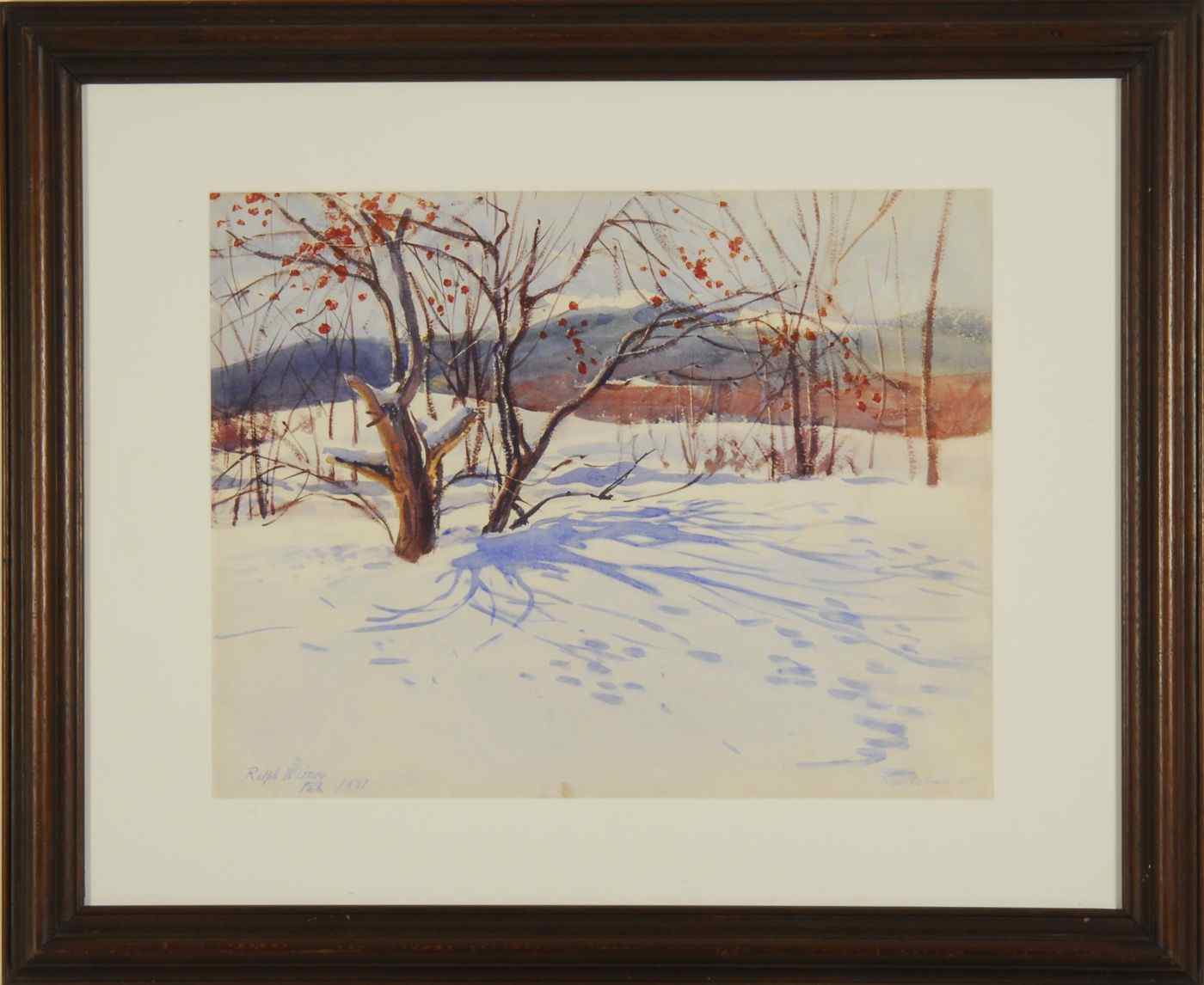 Appraisal: RALPH W GRAYAmerican - Winter scene with Mt Monadnock in