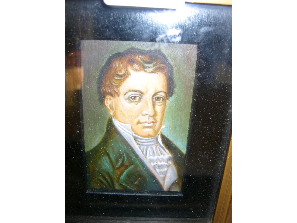 Appraisal: A miniature portrait in the th century style showing a