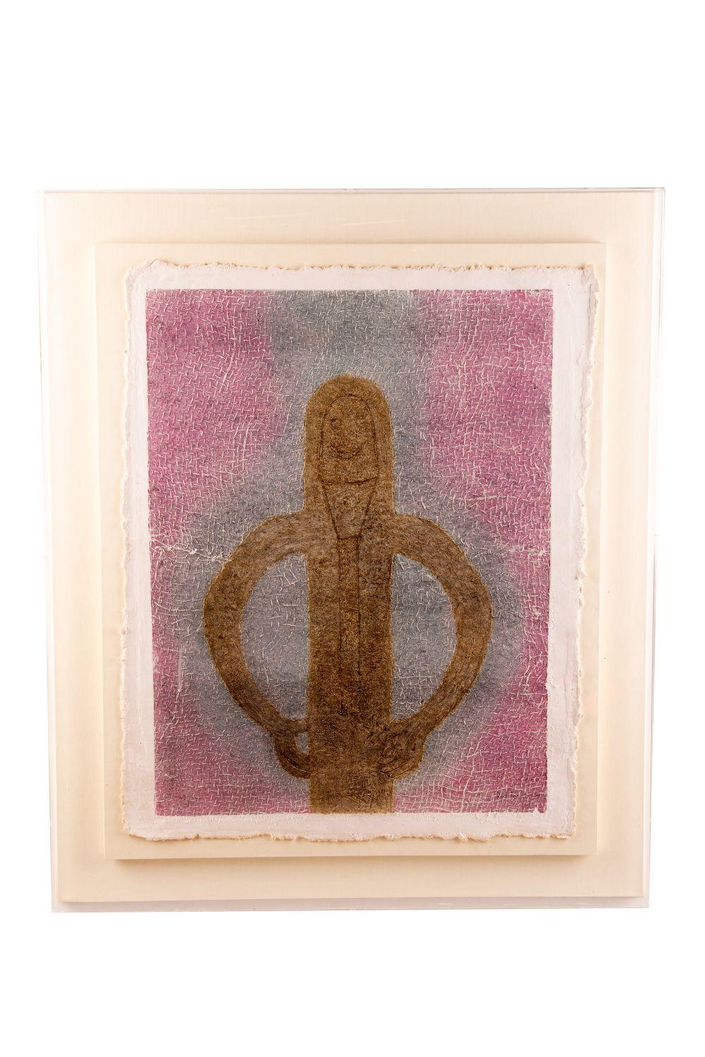 Appraisal: RUFINO TAMAYO PERSONAJE CON ROJO mixograph on handmade paper signed