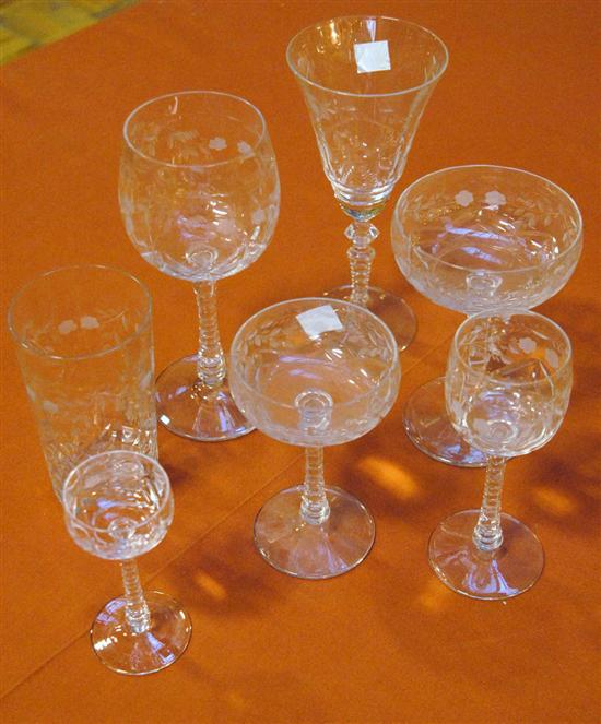 Appraisal: SET OF CRYSTAL STEMWARE Comprising of eleven white wine and