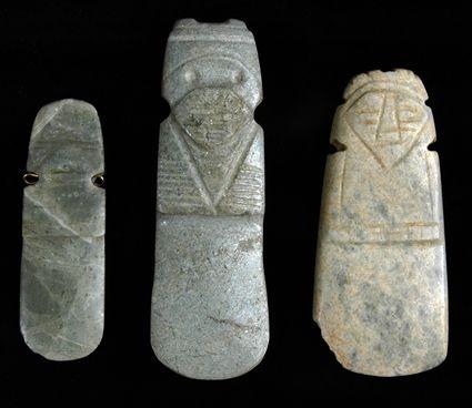 Appraisal: THREE COSTA RICAN AX GOD PENDANTS and in Provenance Property