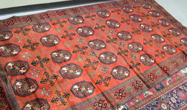 Appraisal: PERSIAN BOKHARA AREA RUG ' x '