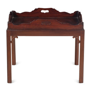 Appraisal: A George III Style Mahogany Butler's Tray Table th Century