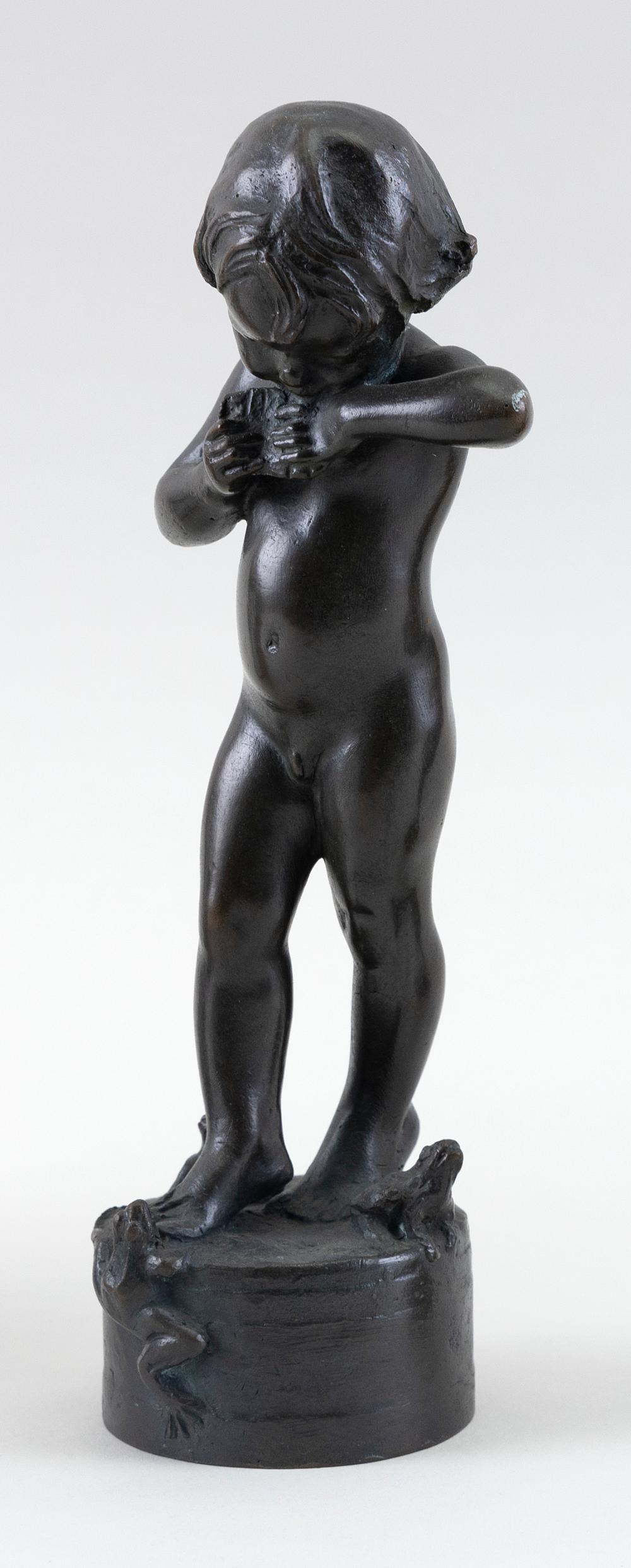 Appraisal: EDWARD BERGE MARYLAND - FROG BABY CAST BRONZE HEIGHT EDWARD