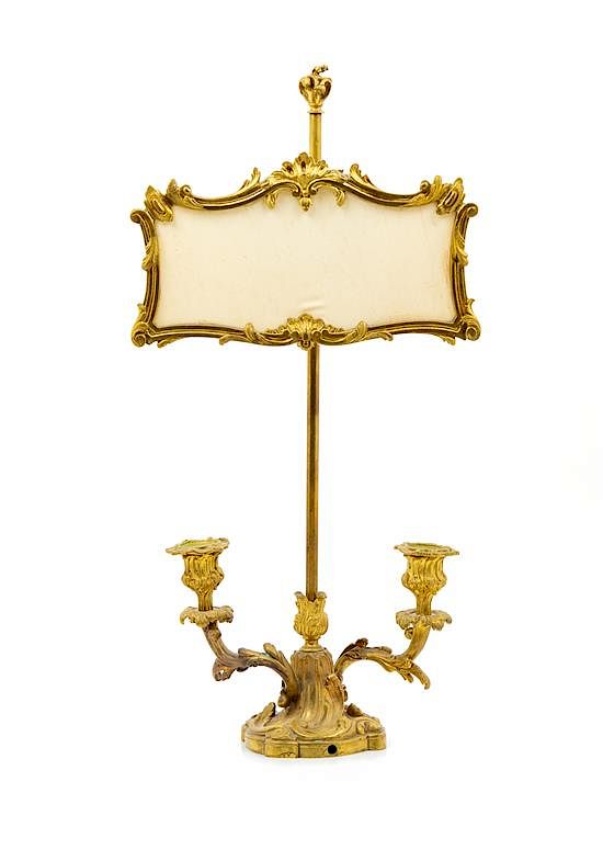 Appraisal: A Louis XV Style Gilt Bronze Liseuse Height inches A