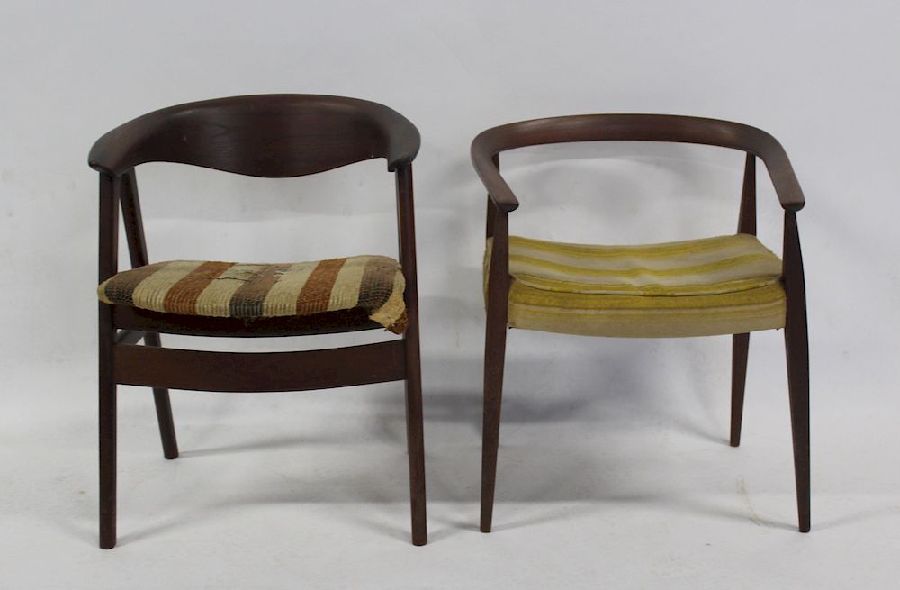 Appraisal: MIDCENTURY Danish Modern Armchairs From the estate of a well