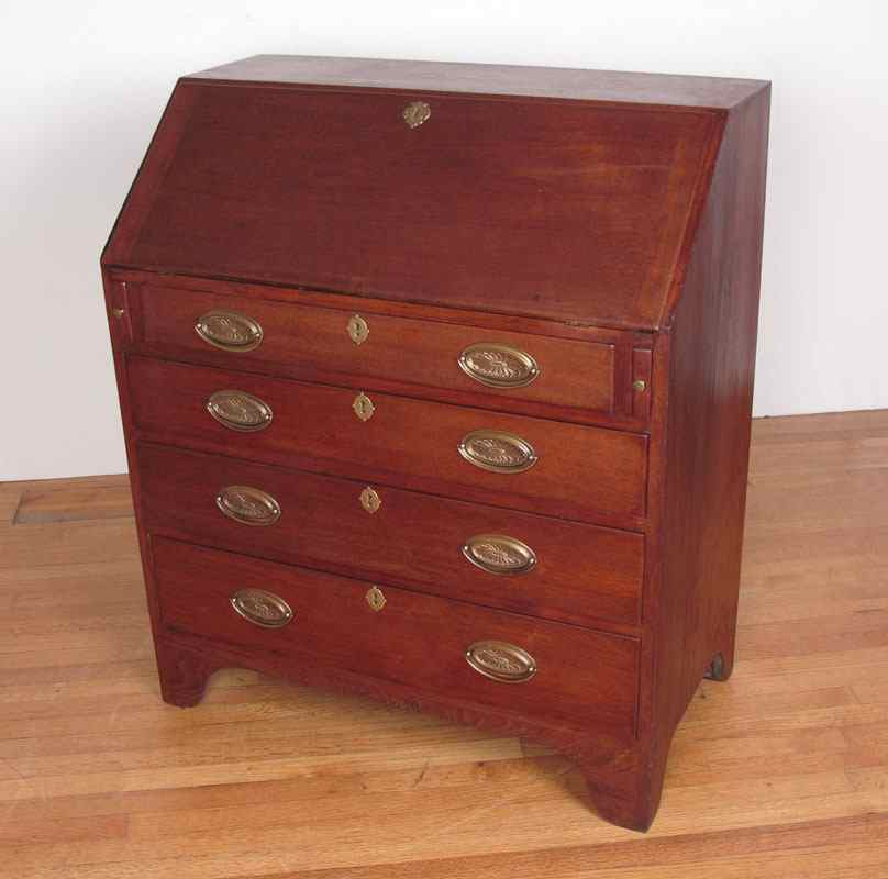 Appraisal: GEORGE III PERIOD BUREAU SLANT FRONT DESK Early th C