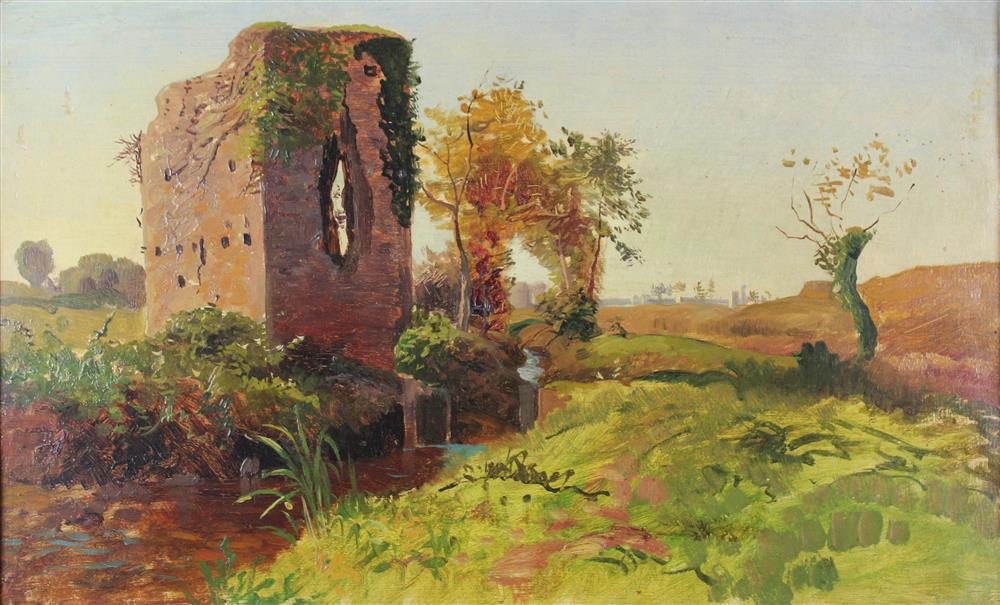 Appraisal: WILLIAM STANLEY HASELTINE AMERICAN - CAMPAGNA ROMANA Oil on canvas