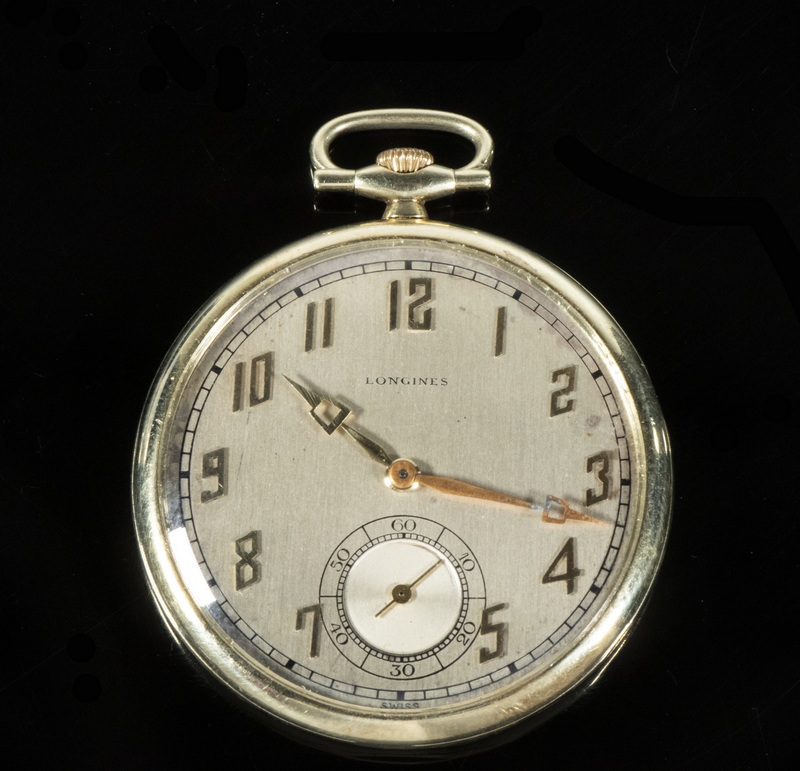 Appraisal: MEN'S LONGINES POCKET WATCH Art Deco K Longines open faced