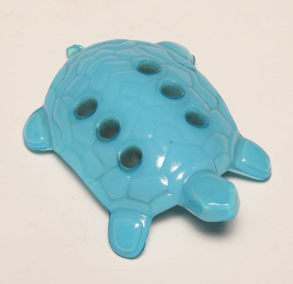 Appraisal: Northwood Jade Blue Turtle flower block frog