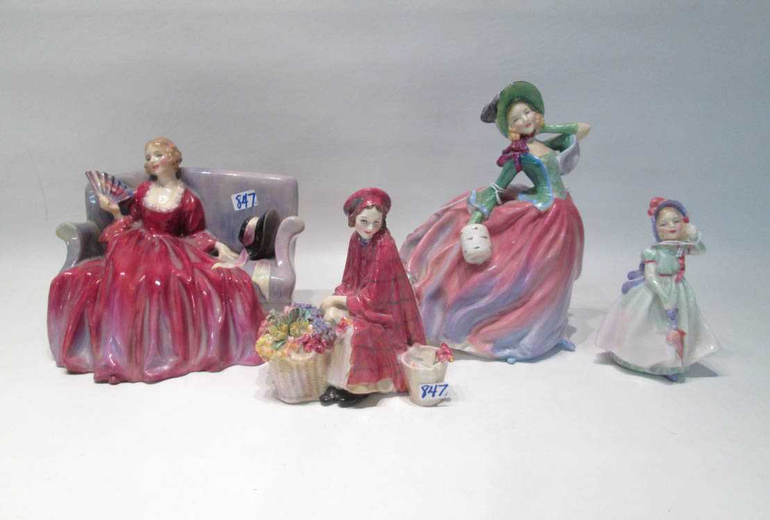 Appraisal: FOUR ROYAL DOULTON PORCELAIN FIGURINES Sweet Twenty HN Autumn Breezes