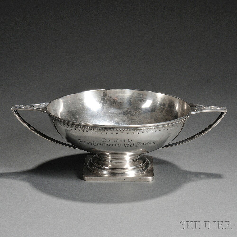 Appraisal: Durgin Sterling Silver Harlem Yacht Club Trophy Bowl Concord New