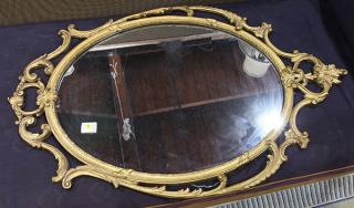 Appraisal: English giltwood mirror English giltwood mirror th century in the