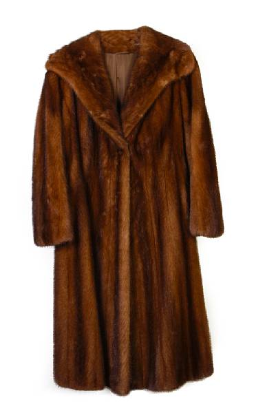 Appraisal: A full length mink fur coat approximate womens size