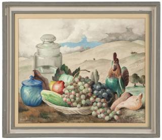 Appraisal: Frode Dann ''Outdoor Still Life'' signed and dated lower left