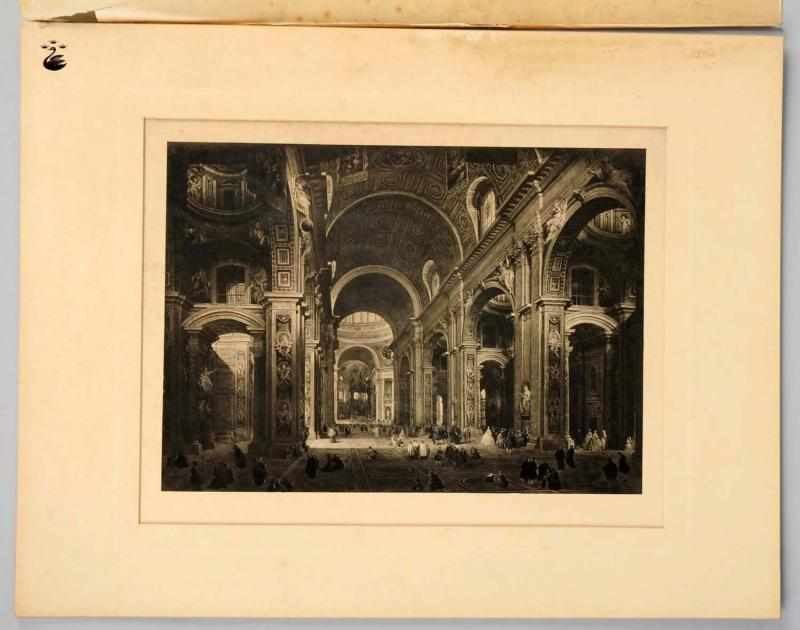 Appraisal: Lot of Prints Includes Interior of St Peter's Rome The