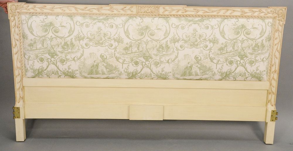 Appraisal: King size headboard with custom upholstery insert along with king