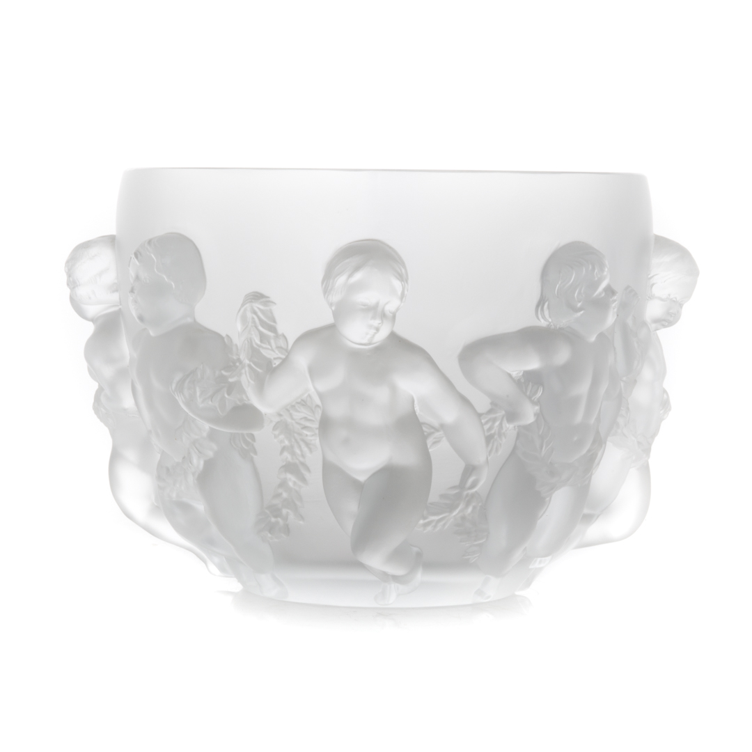 Appraisal: Lalique crystal Luxembourg centerpiece bowl with relief decoration of dancing