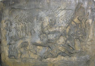 Appraisal: Continental School th Century Classical Scene with soldiers and a