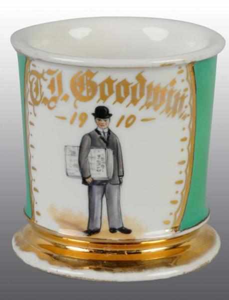 Appraisal: Newspaper Carrier Occupational Shaving Mug Description Dated Rare occupation Great