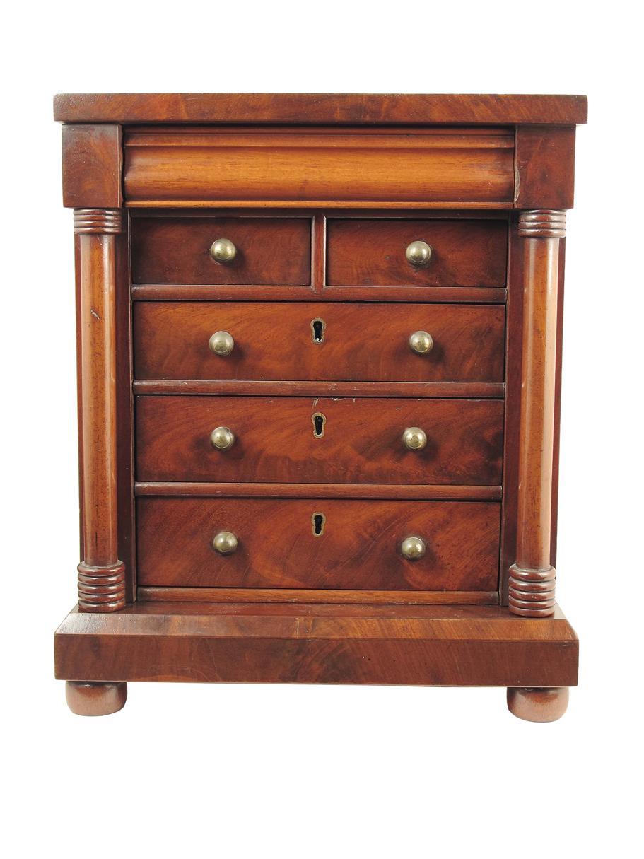 Appraisal: A Scottish Victorian mahogany miniature chest