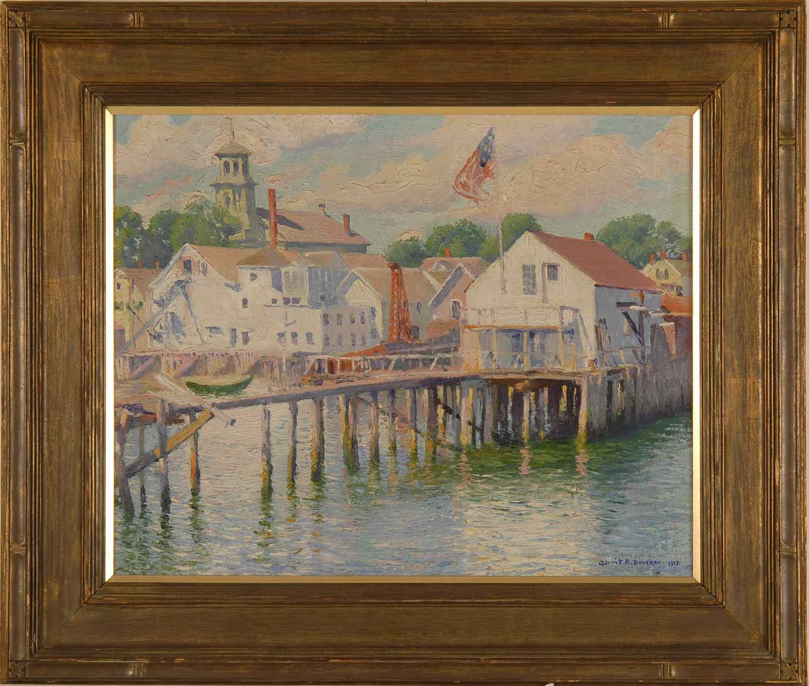 Appraisal: GERRIT ALBERTUS BENEKERAmerican - The Beachcombers Wharf'' Signed and dated