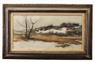 Appraisal: Signed th C Sand Dune Watercolor Goauche Signed th C