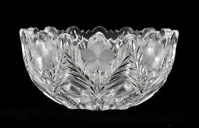 Appraisal: A Libbey Cut Glass Bowl American heavy cut glass bowl