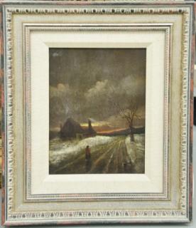 Appraisal: Dubois Fenelon Hasbrouck American - figure in road oil on