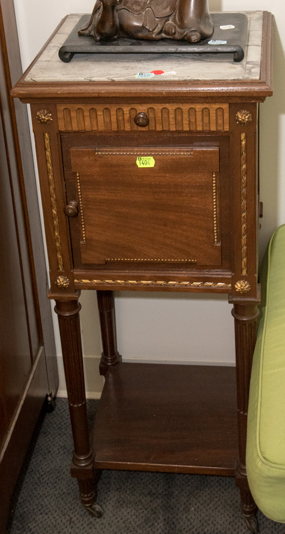 Appraisal: Marble top smoking stand