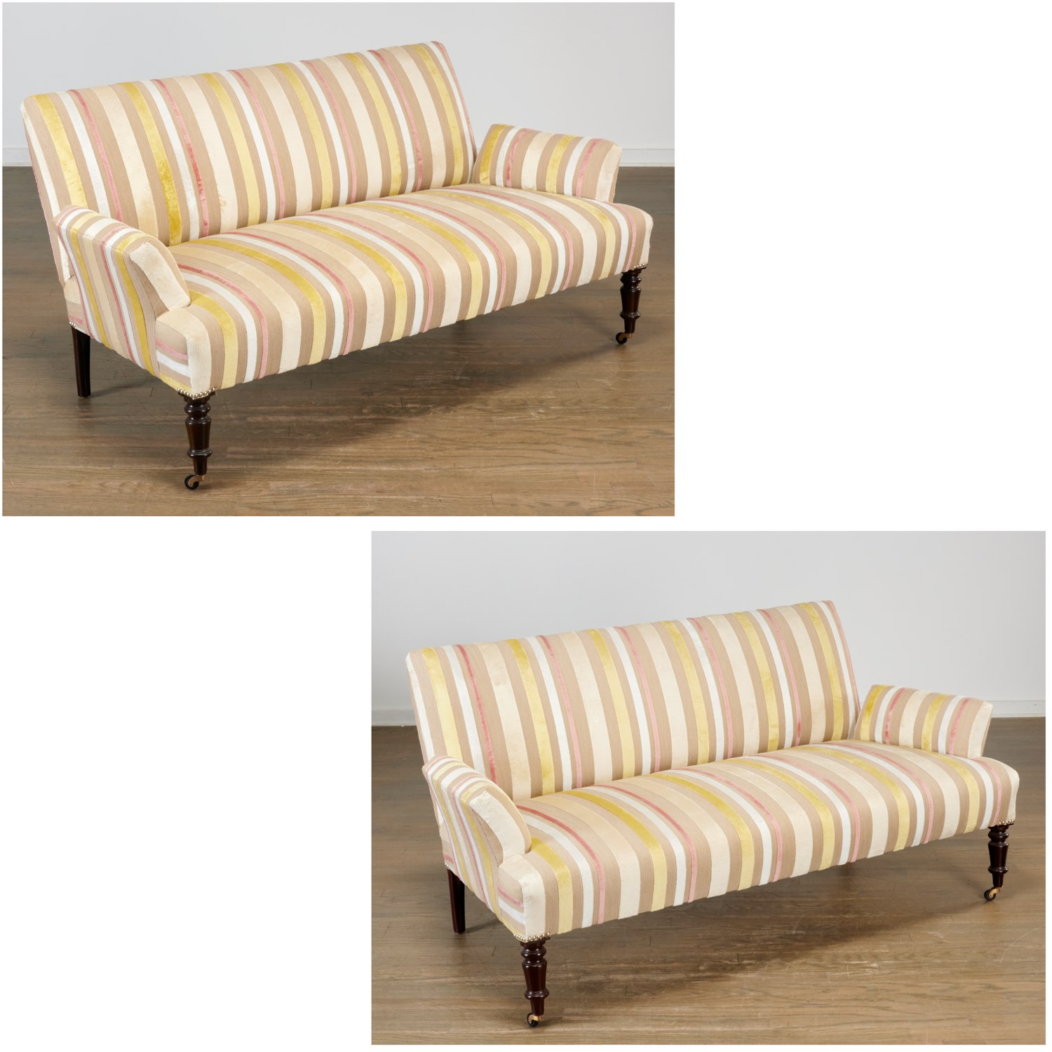 Appraisal: PAIR CUSTOM SETTEES BY ALAN TANKSLEY NEW YORK th c