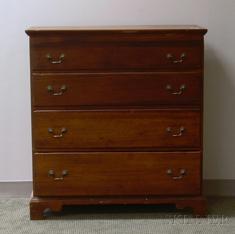 Appraisal: Pine Blanket Chest Over Two Long Drawers ht wd dp