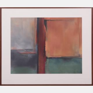 Appraisal: Kathleen Hammett American th Century Untitled Abstract of Peach Green