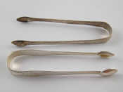 Appraisal: Two pairs of Georgian sterling silver bright cut sugar tongs