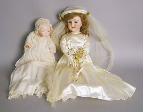 Appraisal: Porcelain doll by Grace Putnam together with a German doll