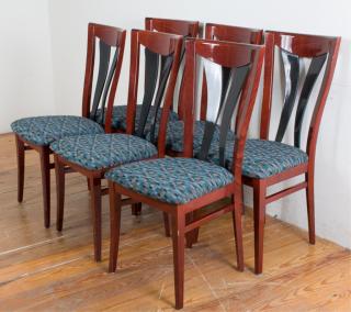 Appraisal: Pietro Costantini Mahogany Chairs Six Set of six Pietro Costantini