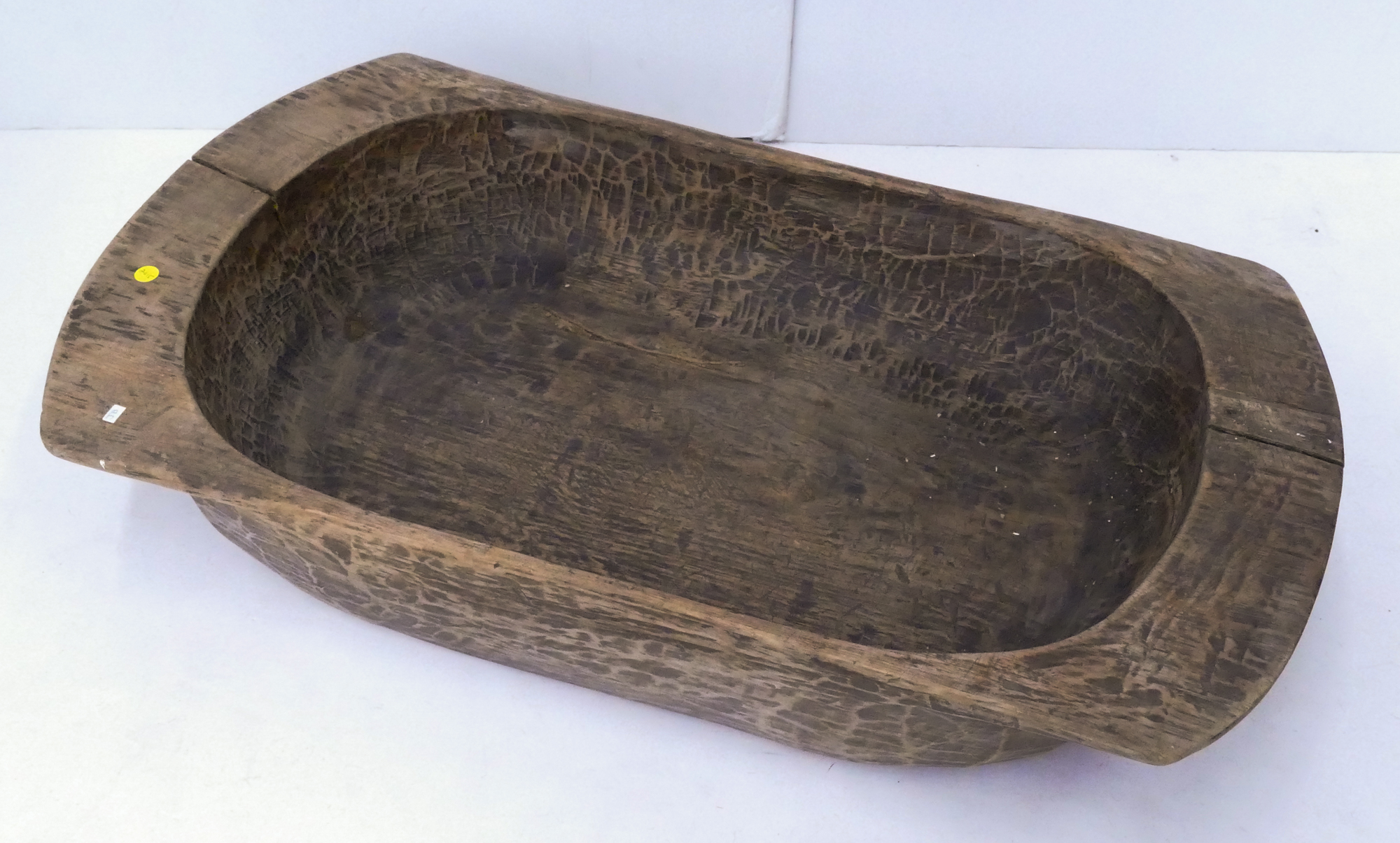 Appraisal: Antique Japanese Large Wood Dough Bowl- x x ''