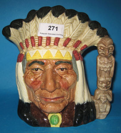 Appraisal: Royal Doulton Large Character Jug North American Indian D