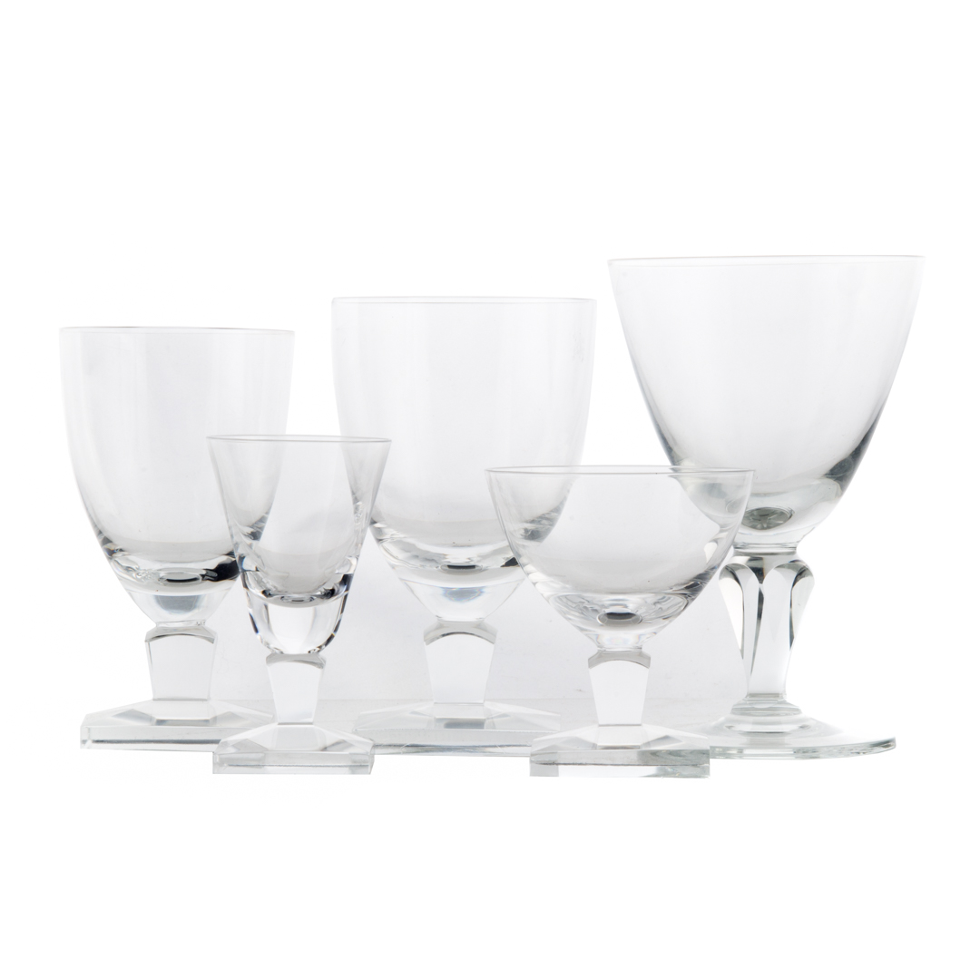 Appraisal: Orrefors crystal assembled stemware set pieces