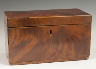 Appraisal: Georgian Inlaid Mahogany Tea Caddy early th c with a