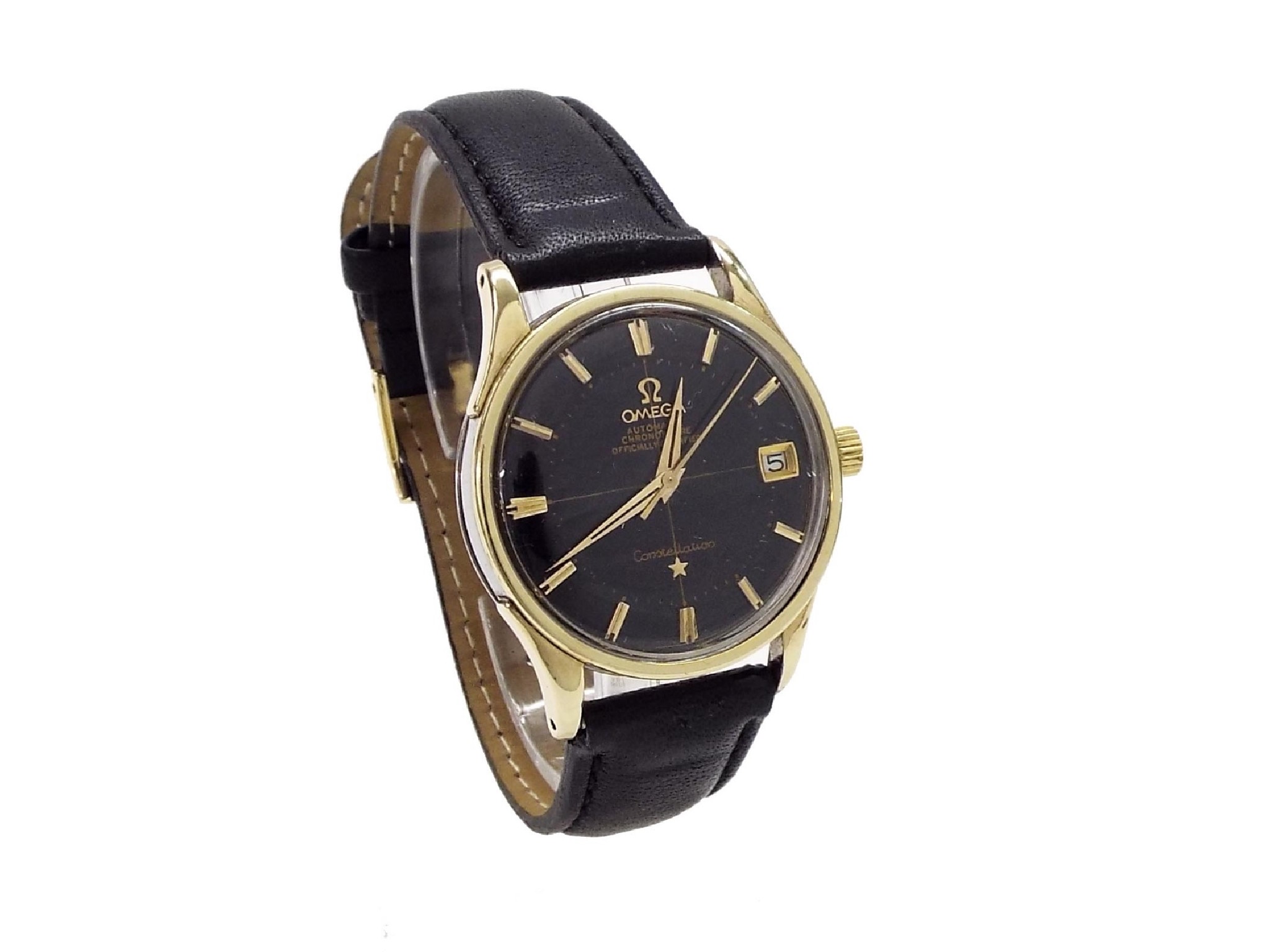 Appraisal: Omega Constellation Chronometer automatic gold plated gentleman's wristwatch circa the