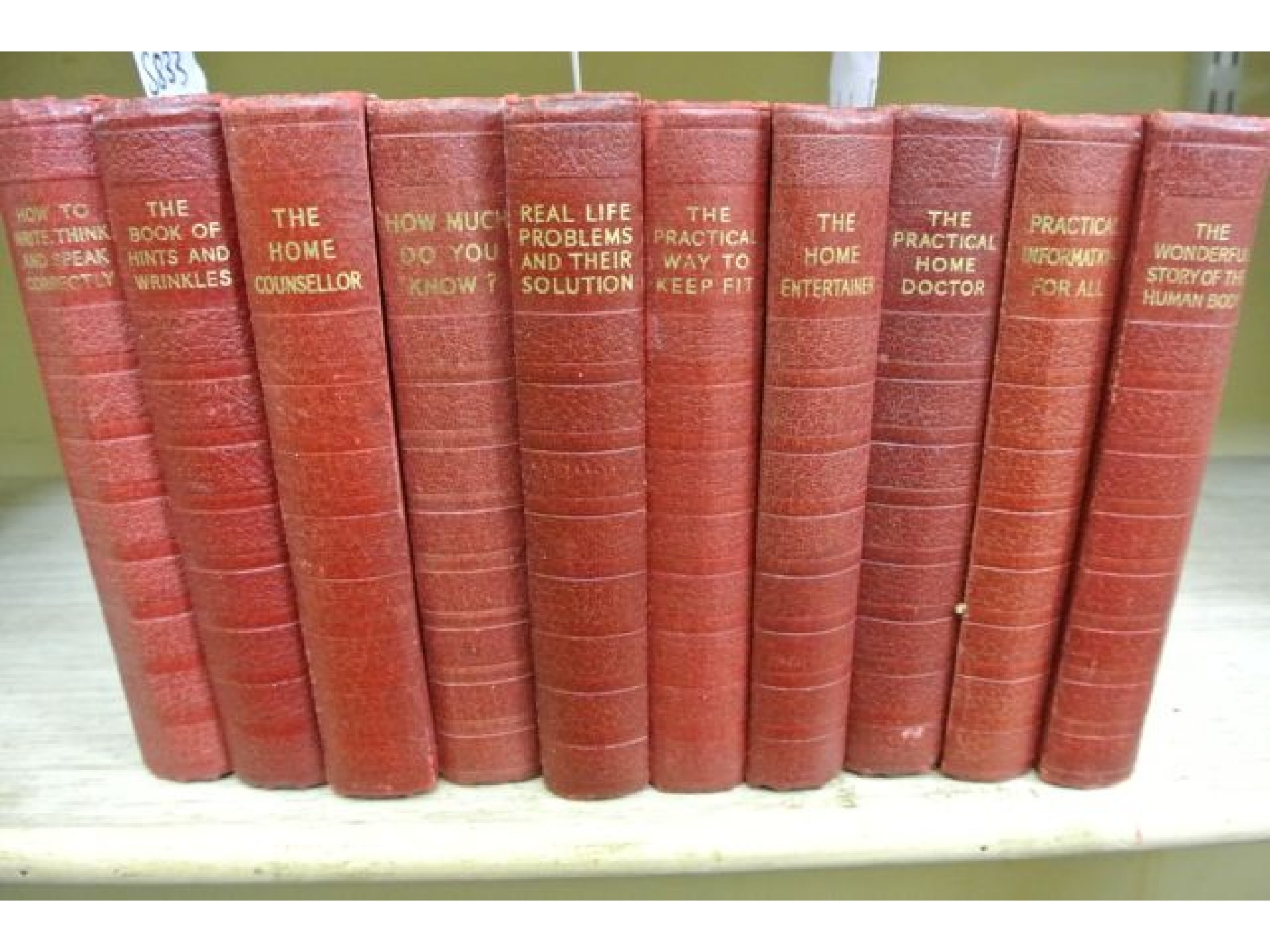 Appraisal: Ten volumes of vintage books on home entertainment real life