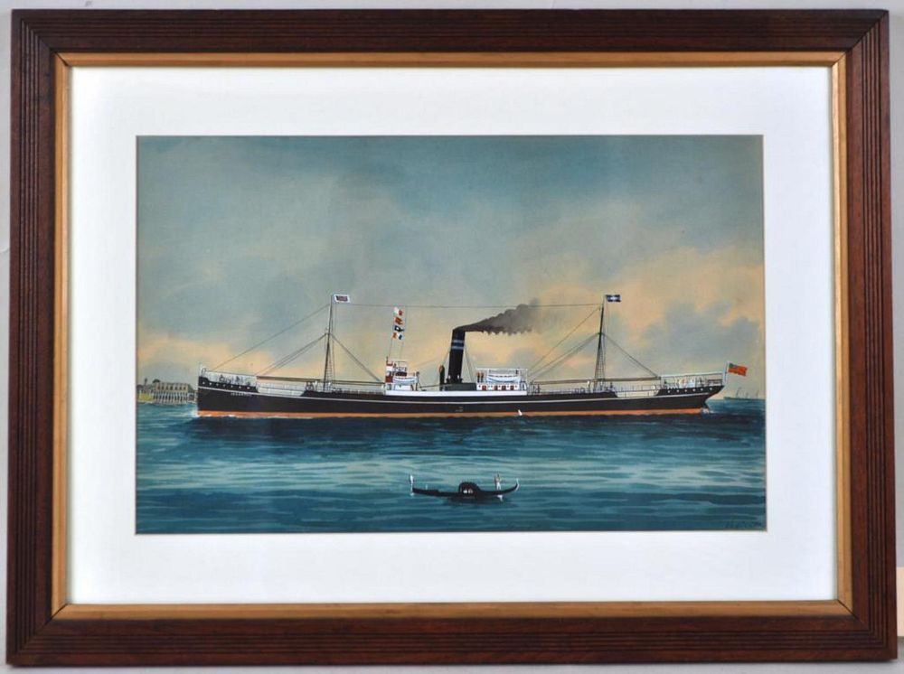 Appraisal: Italian Marine Paining Iolanthe G P unsigned Venice dated framed