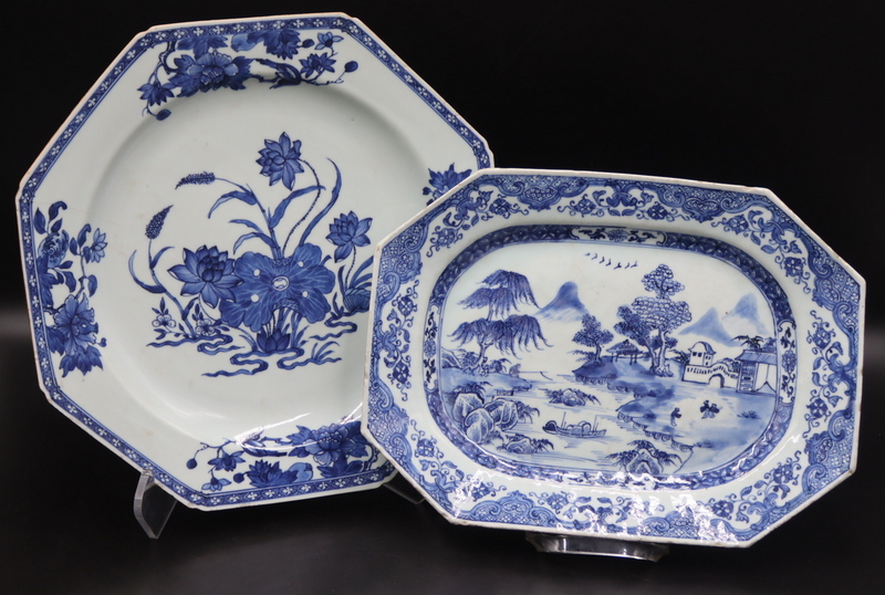 Appraisal: Chinese Blue and White Platters Includes a late th early